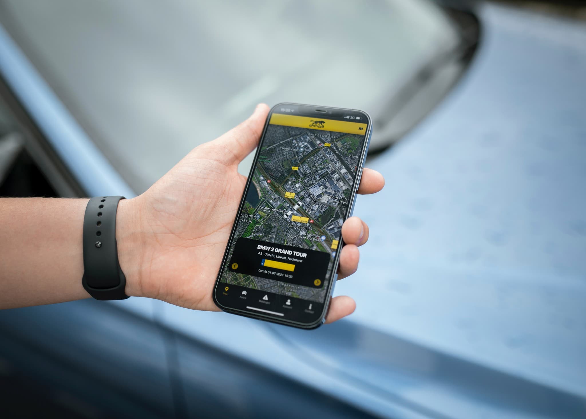 Mobile map used to locate a service address